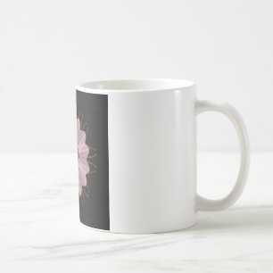 Caneca De Café Abstrato Floral Rosa