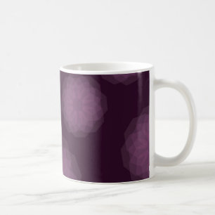 Caneca De Café Abstrato floral simples, roxo, legal e moderno