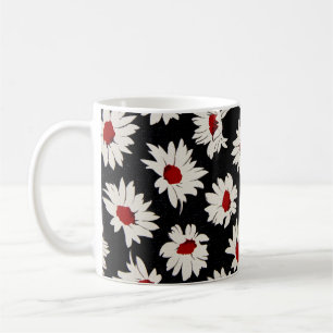Caneca De Café Abstrato flores, um padrão de aquarela artístico.