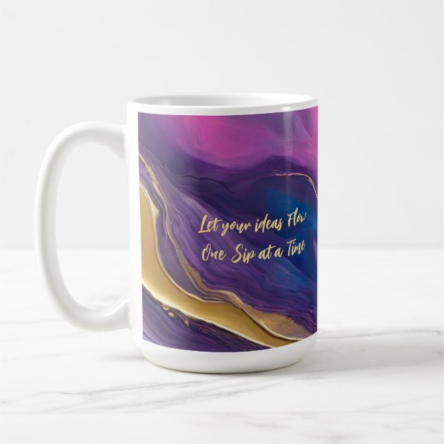 Caneca De Café Abstrato Flow Art-Motivational - (Esquerda)