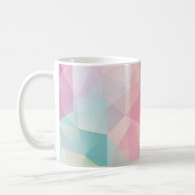 Caneca De Café abstrato fundo constituído por trianglesbackgro (Esquerda)