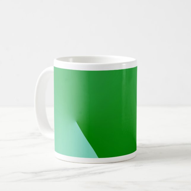 Caneca De Café Abstrato geométrica dos ângulos verdes (Frente Esquerda)