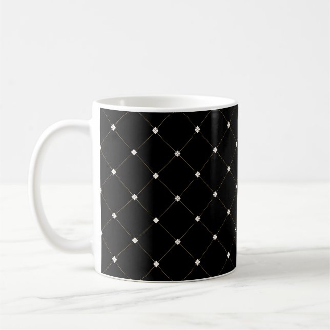 Caneca De Café Abstrato geométrica, sem descontinuidades, de vint (Esquerda)