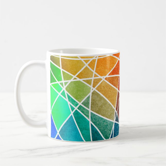 Caneca De Café abstrato geométrico fundo de fundo abstrato, envel (Esquerda)
