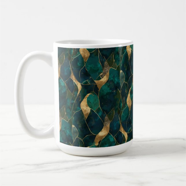 Caneca De Café Abstrato Geométrico Luxurioso (Esquerda)