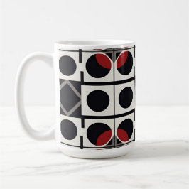 Caneca De Café Abstrato Geométrico Moderno com Círculos