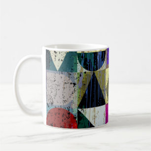 Caneca De Café Abstrato Geométrico: Traços e Placas