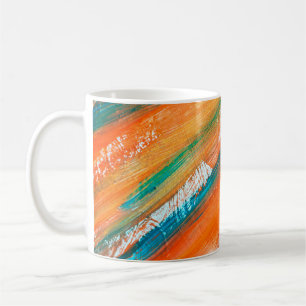 Caneca De Café Abstrato guache pintando diferentes cores brilhant