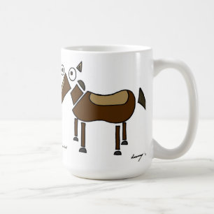 Caneca De Café Abstrato Horse Mug