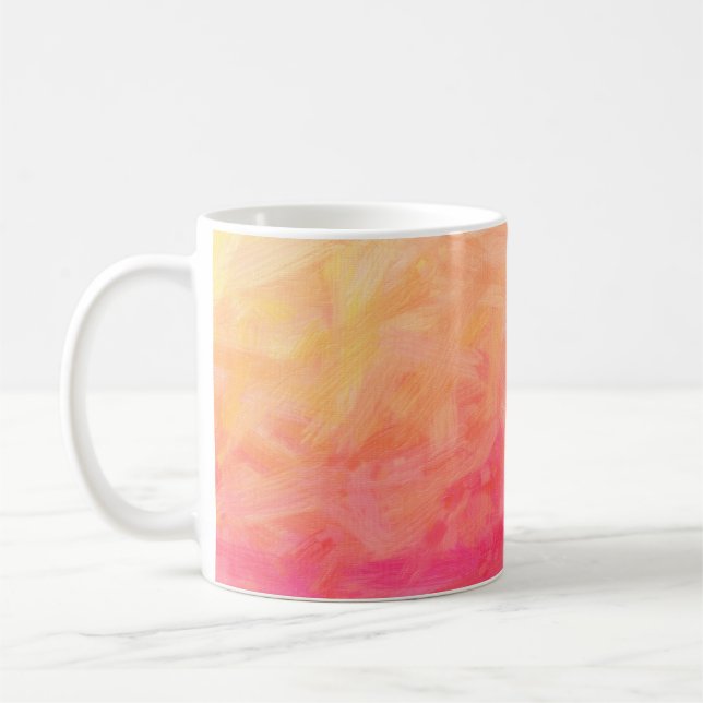 Caneca De Café Abstrato ilustração de Brus Bristle, cor-de-rosa,  (Esquerda)