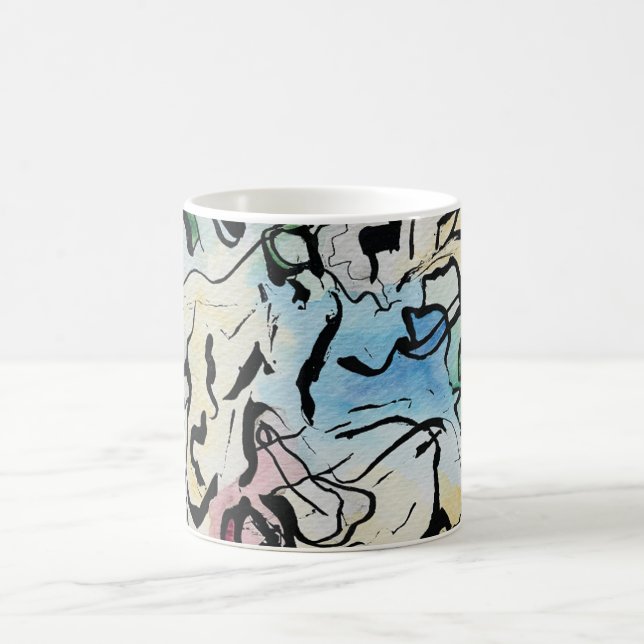 Caneca De Café Abstrato Ink Art (Centro)