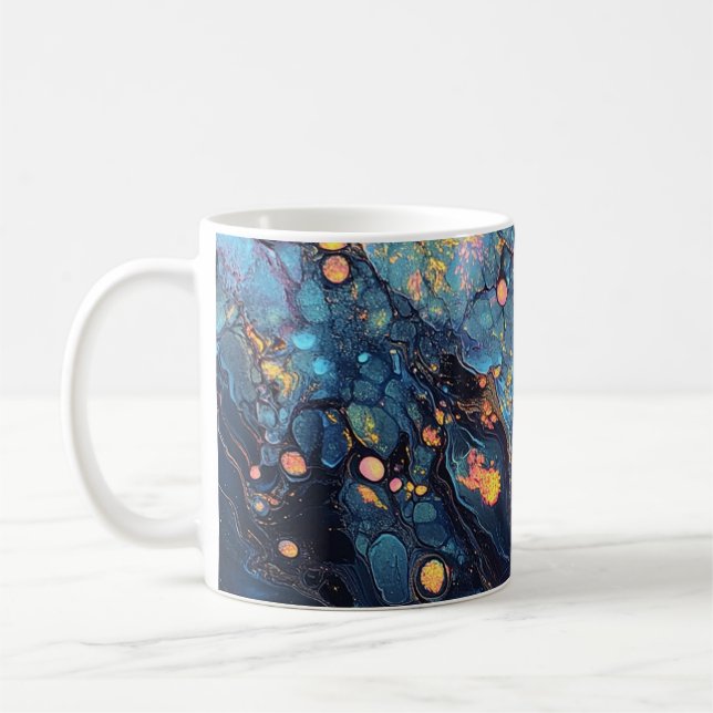 Caneca De Café Abstrato Iridescente Art Mug (Esquerda)