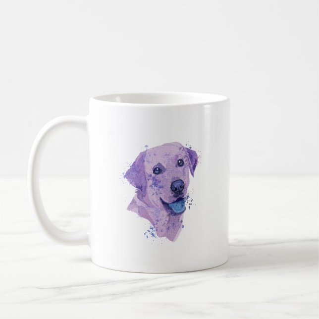 Caneca De Café Abstrato Labrador Art (Esquerda)