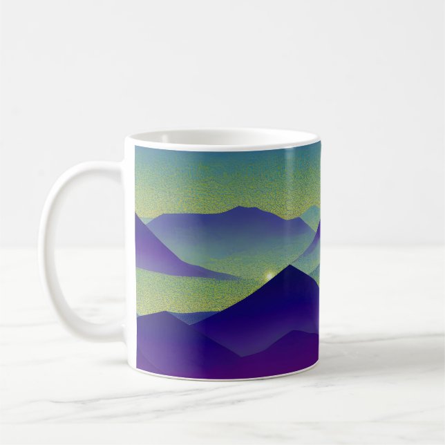 Caneca De Café Abstrato Landscape Fallen Star 23 (Esquerda)