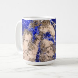 Caneca De Café Abstrato Lapis Lazuli Blue Granite