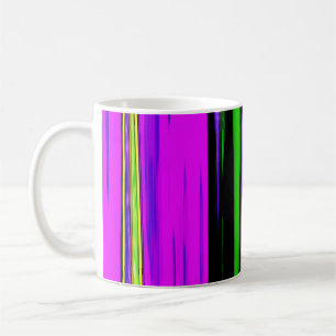 Caneca De Café Abstrato Mardi Gras Stripes
