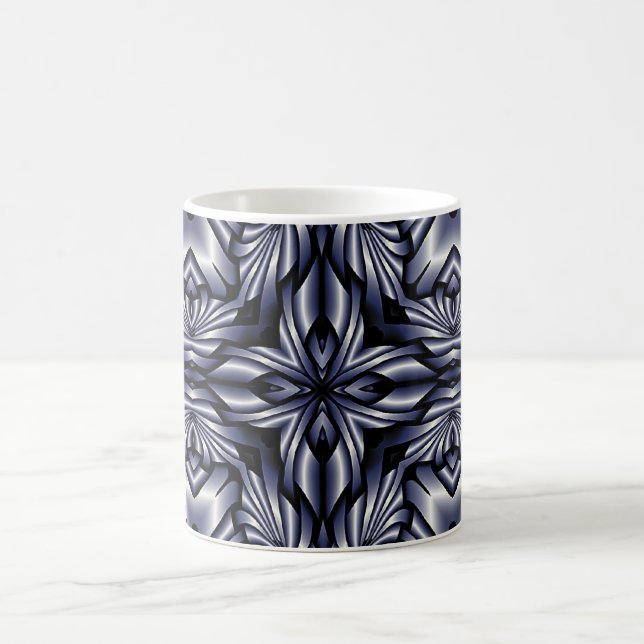 Caneca De Café Abstrato - mini caleidoscópio 3 (Centro)
