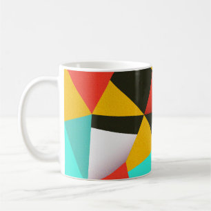 Caneca De Café Abstrato: Mistura Colorida.