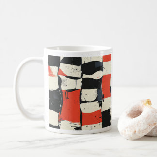 Caneca De Café Abstrato Modern Checkerboard Mug