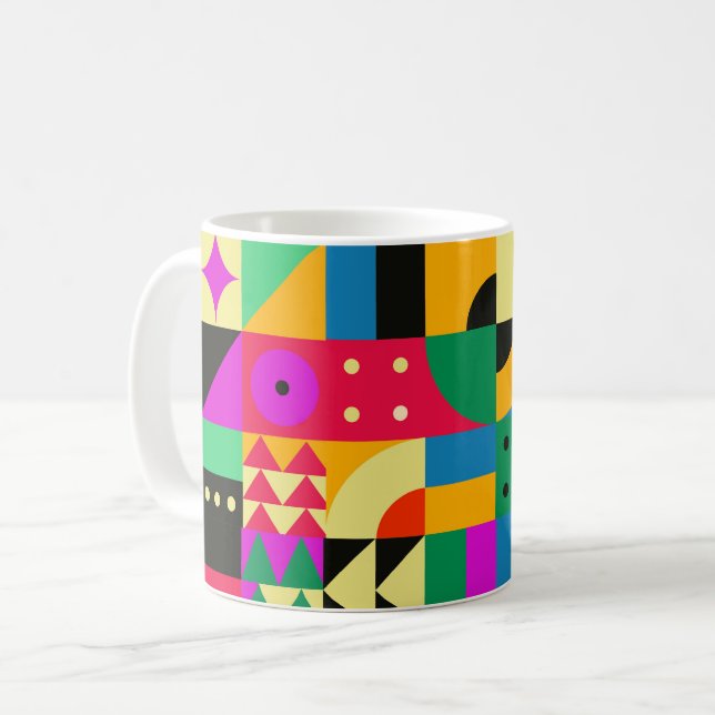 Caneca De Café Abstrato Modern Garden (Frente Esquerda)