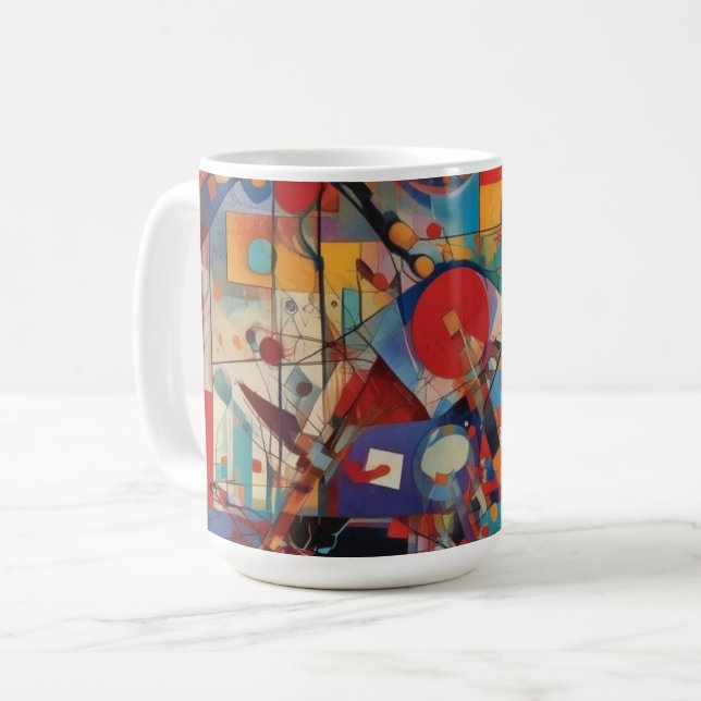 Caneca De Café Abstrato moderno (Frente Esquerda)
