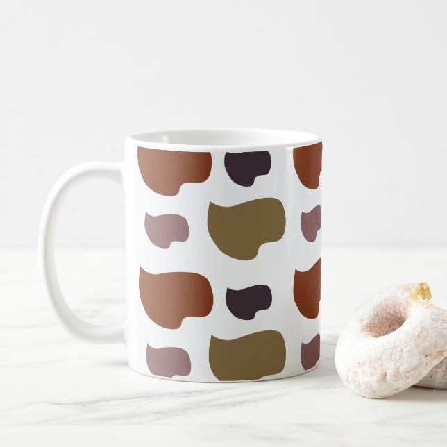 Caneca De Café Abstrato Moderno Colorido (Com Donut)