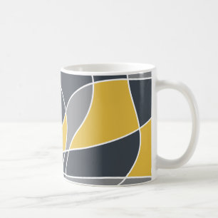 Caneca De Café Abstrato, moderno, geométrico, padrão de tendên