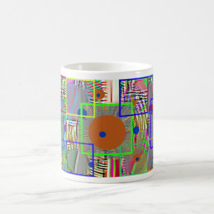 Caneca De Café Abstrato moderno: País Digital, arte popular