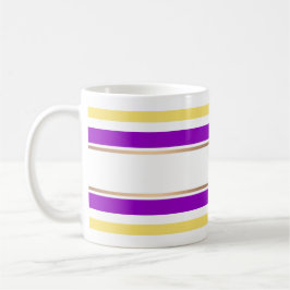 Caneca De Café Abstrato moderno riscado listrado elegante diverti