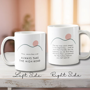 Caneca De Café Abstrato Mountain Sun leva a lama alta