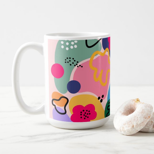 Caneca De Café Abstrato Mug (Com Donut)