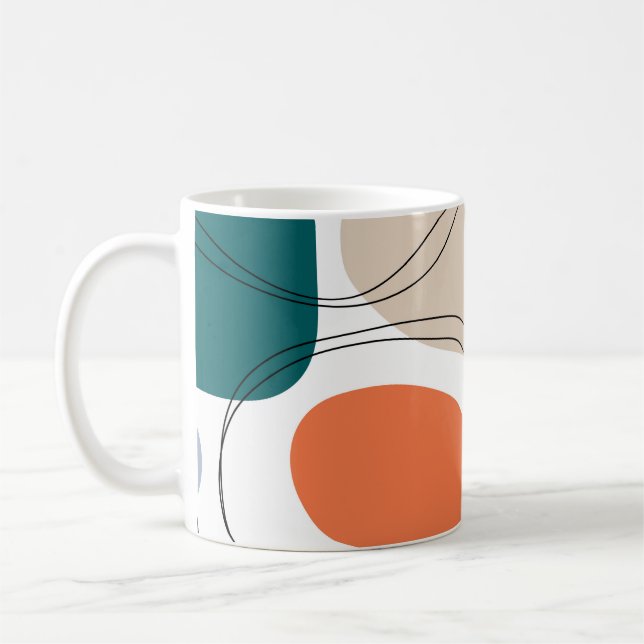 Caneca De Café Abstrato multa geométrica sem costura, geométrica, (Esquerda)