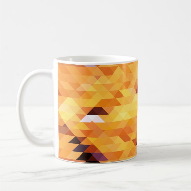 Caneca De Café Abstrato multicolorido, baixo mosaico polo. (Esquerda)