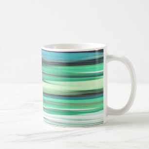 Caneca De Café Abstrato nº 2: Borrão azul-aqua