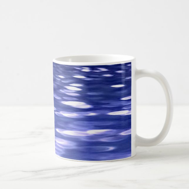 Caneca De Café Abstrato nº 3: Shimmer azul (Direita)
