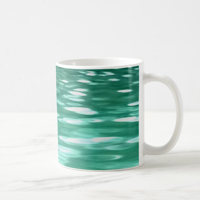 Caneca De Café Abstrato nº 3: Shimmer Verde (Direita)