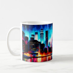 Caneca De Café Abstrato Nova Iorque 1103