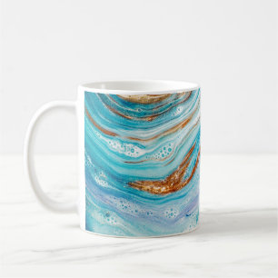 Caneca De Café Abstrato-oceano-ART. Luxo natural. Estilo Incorpo