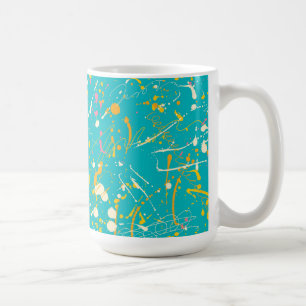Caneca De Café Abstrato Paint Splash