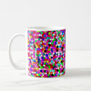 Caneca De Café abstrato, papel de parede colorido mosaico, geomet
