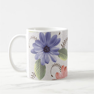 Caneca De Café abstrato para casa, óleo decorativo de flores, até