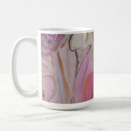 Caneca De Café Abstrato Pastel Floral
