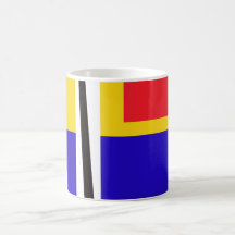 Abstrato Piet Mondrian Inspirou Bebendo Artsy Mug
