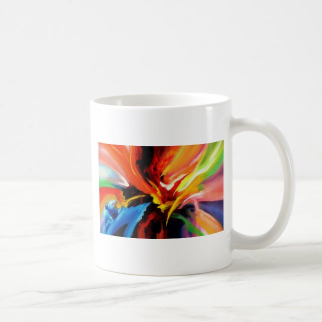 Caneca De Café Abstrato: Pintura de Serdar Hizli (Direita)