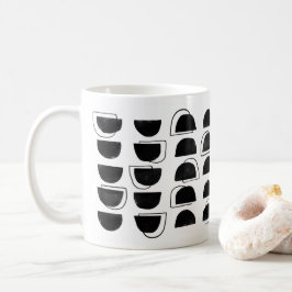 Caneca De Café Abstrato, preto e branco, Mug de café