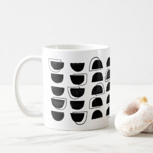 Caneca De Café Abstrato, preto e branco, Mug de café