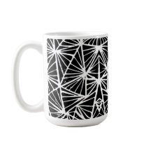 Abstrato preto e branco triângulos Lino Cortado