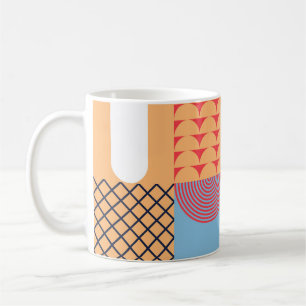 Caneca De Café Abstrato quadrado trabalho de arte: design geométr