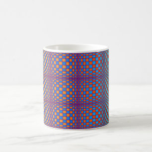 Caneca De Café Abstrato Quadrados 2