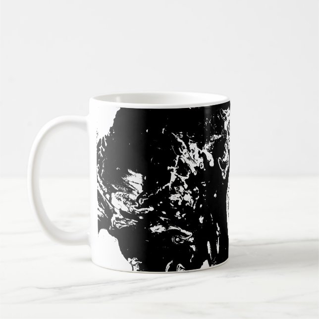 Caneca De Café Abstrato Roça Arte Incidental Mug (Esquerda)
